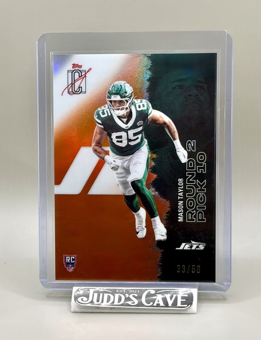 🚨 Topps 2025 Orange Signature Class Round 2 Pick 10 Mason Taylor Jets RC /50 🏈